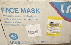 LyncMed Blue 3-Ply Disposable Ear Loop Face Masks for Dentistry, 2000 PCS