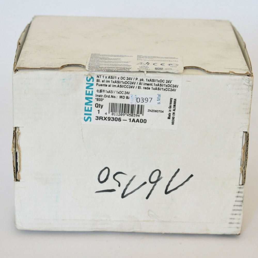 Siemens AS-Interface Power Supply DC30V 4A 3RX9306-1AA00 3RX9 306-1AA00 -Unused-