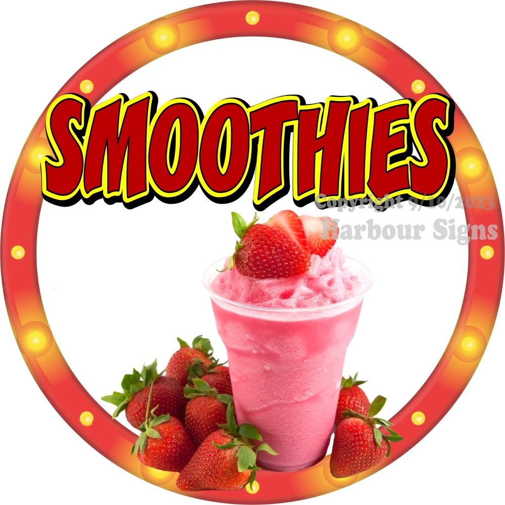 Smoothies DECAL (Choose Your Size) Snack Concession Food Truck Sticker c2