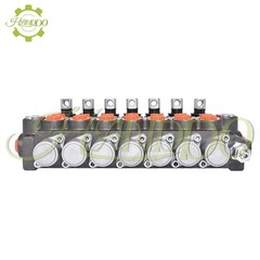 11 GPM 7 Spool Hydraulic Monoblock Double Acting Control Valve + conversion plug