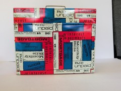 Vintage Porta File Personal Vertical File Box 1970s Red White Blue Ballonoff