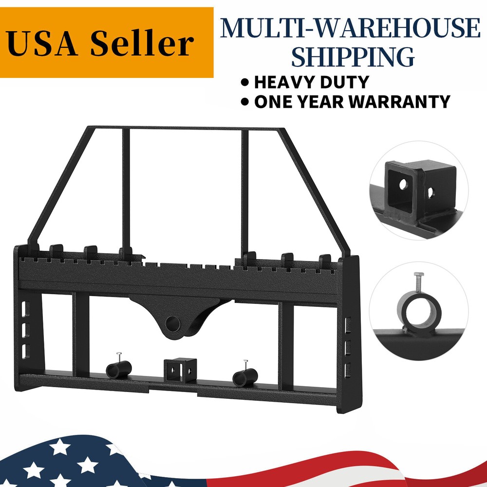 45″ 2500LBS Capcity Pallet Fork Frame Attachment for Kubota Bobcat Skid Steer US
