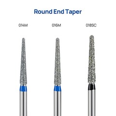 JMU Dental Round End Taper Diamond Burs Medium Grit 850-014M/850-016M