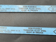 NOS Sears Craftsman Hacksaw Blades 10×24 Teeth 9_65873, 8 Count, Made In Sweden