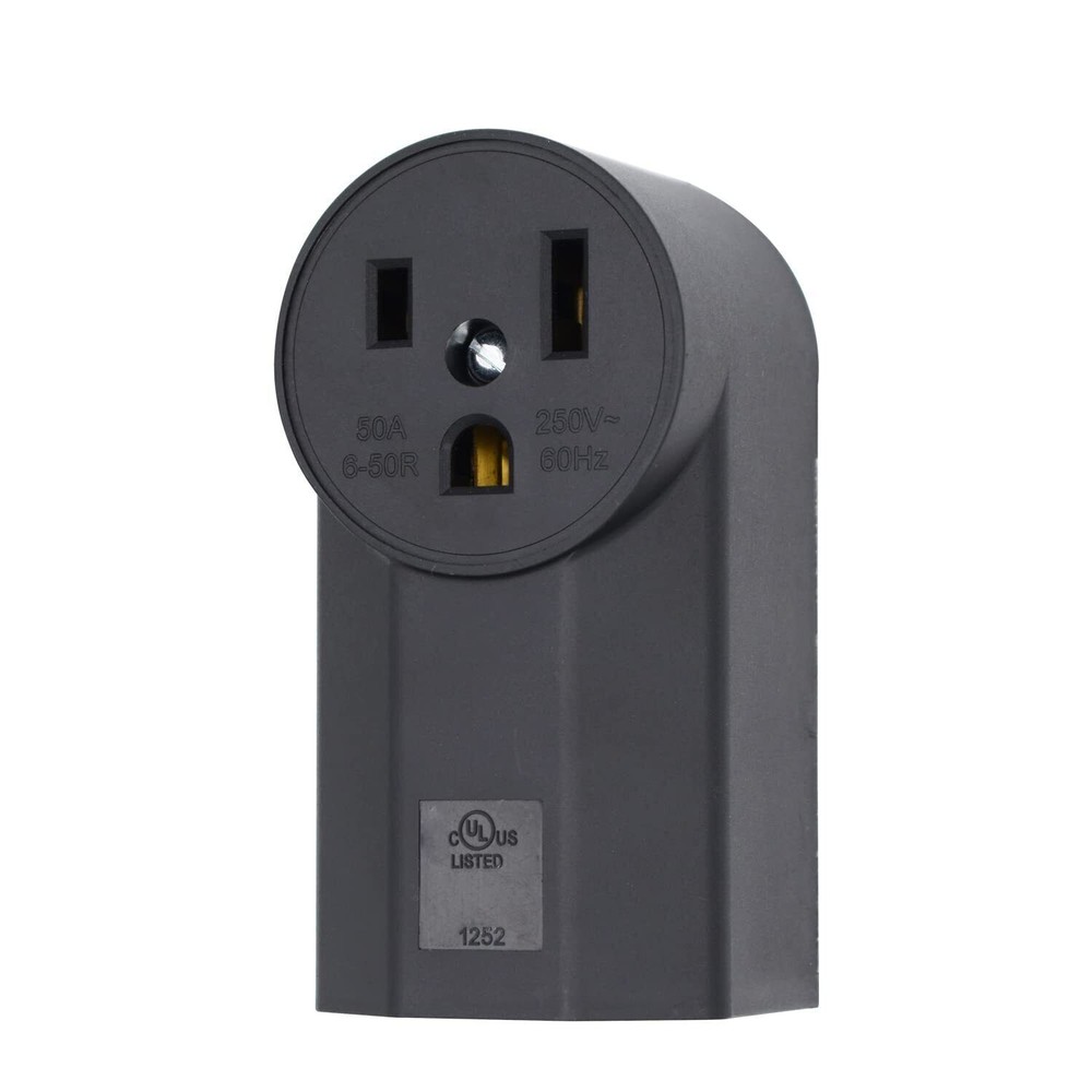 NEMA 6-50R Receptacle 50A 2-Pole 3-Wire Surface Mount Power Receptacle，250V