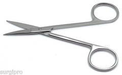 Iris Scissors Straight and Curved 4.5″ Surgical Dental Veterinary Tools Set of 2