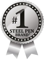 4-Pack Zebra Pen F-301 Retractable Pen Stainless Steel Barrel BLACK 0.7mm