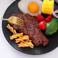 DOYIFUN 2 Pcs Fake Steak Artificial Cooked 5.9 x 2.8 x 0.6 inches, Brown
