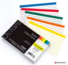 Oxford 04753 Color Coded 3 x 5″ Index Cards, Ruled, 2 Packs of 100