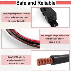 2 PCS Electric Fan Relay Kit, Dual Electric Fan Relay Kit, 185 Degree on 175 The