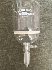 Chemglass & Pyrex Laboratory Filtration Funnels Lot G3 Fritted 600mL 350mL