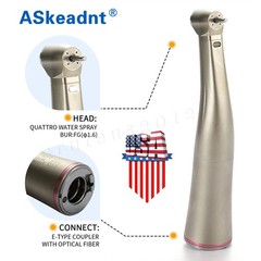 ASKEADNT 1:5 Contra Angle Electric Dental Handpiece Fiber Optic Mini Head