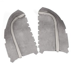 Gray Front Door Armrest Cover For Honda Pilot 2009-2013 Synthetic Leather
