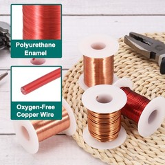 42 AWG Magnet Wire 42 Gauge 2 oz Enameled Copper Wire 155C(311F) Red White