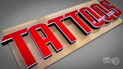 TATTOO Storefront Sign Outdoor LED Illuminated custom sizes and font style