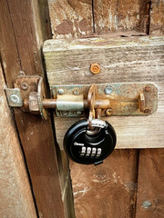 Combination Disc Padlocks for Outdoor – Heavy Duty 4 Digit Code Lock, Combo Disc