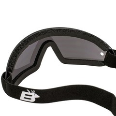 Birdz Eyewear Wing Skydiving & Sports Padded Riding Goggles Black Frame Smoke