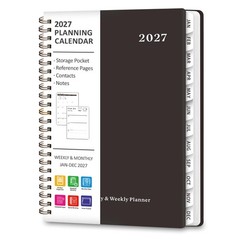 2027 Planner, Weekly and Monthly Calendar Planner Book, JAN 2027 – DEC 2027