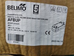 Belimo AFBUP HVAC 24/125VDC 24/240VAC Spring Return Fail-Safe Damper Actuator