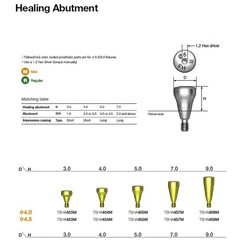 US Dental Healing Abutment Cover Screw Mini Hex Fit Oss Hiossen Implant Platform