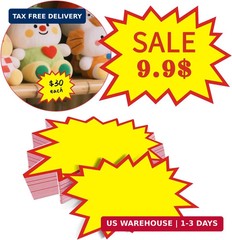 200 PCS Blank Star Shape Retail Sale Signs 4.33 x 3.55 Inch Sale Price Tags for