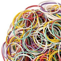 Rubber Bands Size # 33, Multicolors Rubber Bands for Office School Home, 200 Pcs