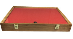 Cherry Wood Display Case 18 x 24 x 3 for Arrowheads Knifes Collectibles & More