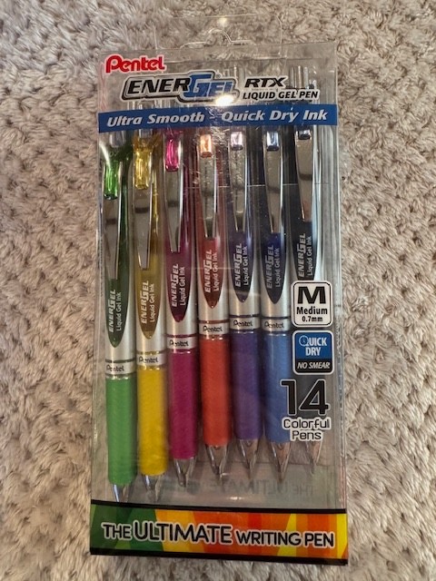NEW 14 Pentel EnerGel RTX Retractable Liquid Gel Pen 0.7mm Med. Assorted Colors