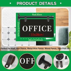 Hqvbvc Modern Office Sign 11″ x 6″ Double-Sided Wall-Mounted Office Door Sign…