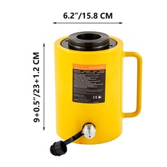 VEVOR 60 Ton 50mm / 4in Stroke Hollow Plunger Hydraulic Cylinder Jack
