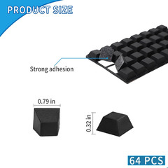 64 Pcs Adhesive Rubber Feet for Electronics, Rubber Bumpers Self Adhesive