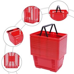 12 Handle Baskets Handheld Retail Store Shopping Grocery 18L 22lbs load-bearing