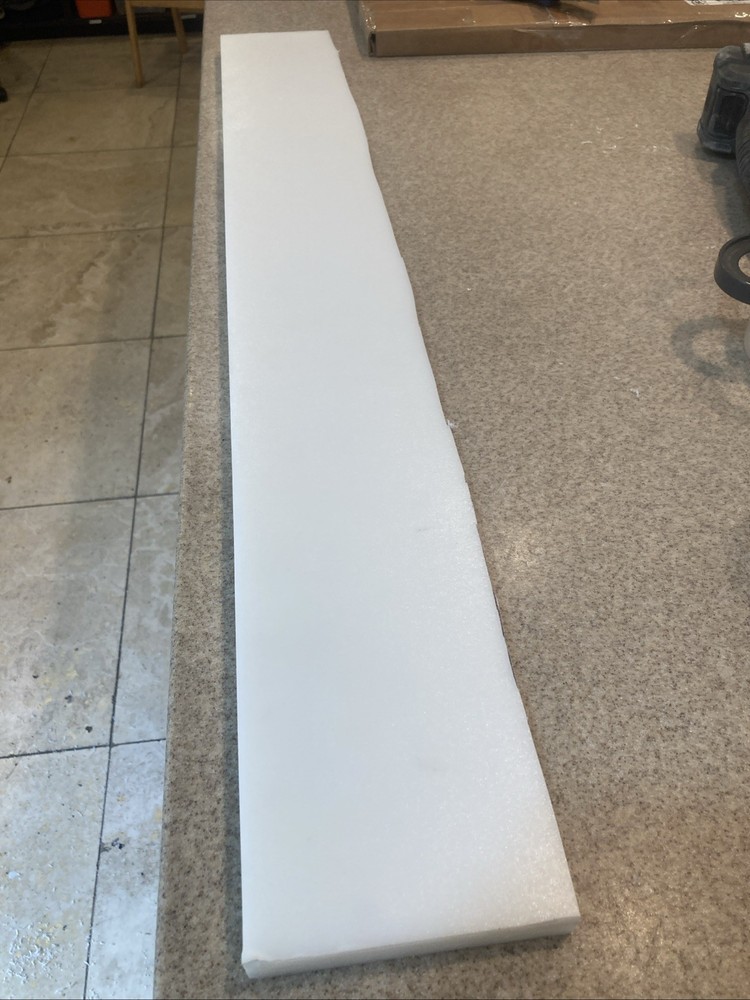 Off White HDPE Starboard, Marine Grade Plastic Sheet 3/4″ x 4.75″ x 36″