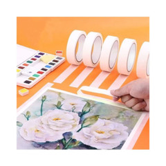 Masking Tape 1 Inch X 55 Yards X 2 Rolls, 300FT Total, Beige White Painters Tape