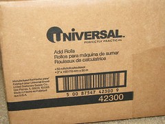 Lot of 6 Rolls of Universal Add Rolls 42300 3″ x 165′ POS Cash Register Paper