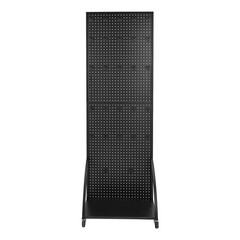 Pegboard Display Stand with 30 Hooks Pegboard Panels Display with a Plate Black