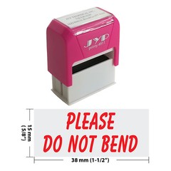 Please Do Not Bend- JYP 4911R Self Inking Rubber Stamp (RED INK)