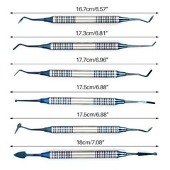 6Pcs Dental Resin Filling Spatula Titanium Plated Head Composite Instrument Kit