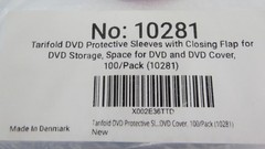DJOIS Tarifold DVD Sleeves Orange Peel Finish with Closing Flap 100 Pack NEW