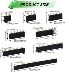 Comprehensive 104 PCS Connector Kit with 2.54mm Spacing – Ideal for PCB Assembly