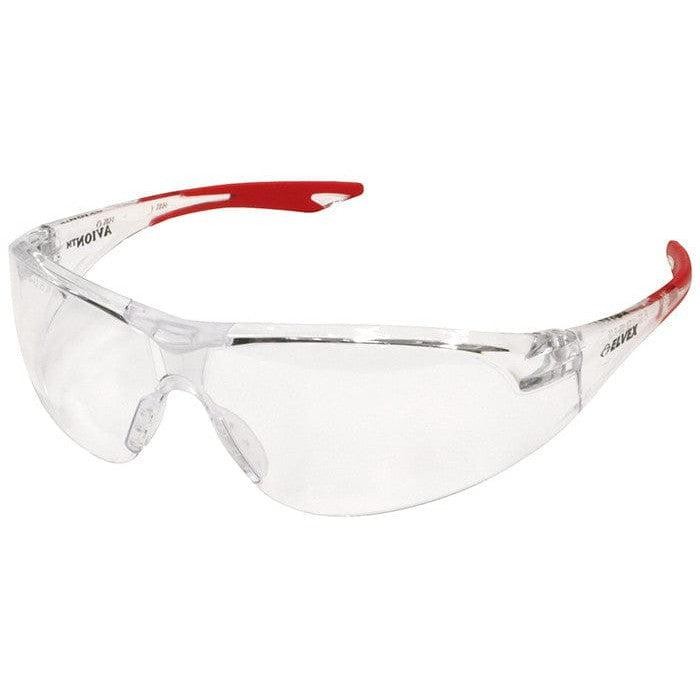 Delta Plus Avion Safety Glasses Red Temples Clear Lens