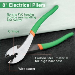 LEONTOOL Electrician’s Terminal Crimp 8.1 x 2 x 0.5 inches, Orange and Green