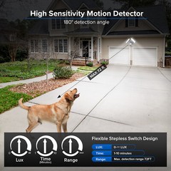 54W 7000lm Infrared Motion Sensor LED Security Light Outdoor Floodlight Safety