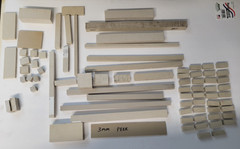 Peek End Cuts Various Sizes 4 Pounds of Materials in Lot