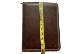 Franklin Covey 7-Ring Classic PVC Zip Brown Binder Organizer Planner 41865 NWT