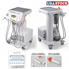 Portable Dental Mobile Delivery Unit System 4 Holes Unit Cart Air Compressor