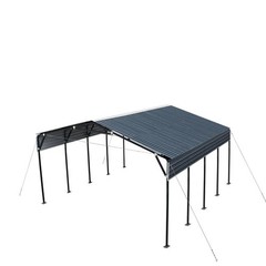 Powder Coated 20x20ft Carport 400 SqFt 10ft Open Walls 27GA Steel