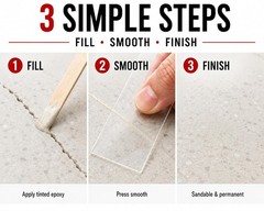 EZ-Tint Permanent Repair Kit – 4 oz Epoxy for Crack-Free, Waterproof Repairs