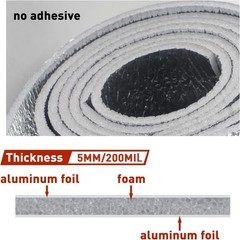 22sqft 80″×40″ Car&Home Interior Heat Sound Deadener Insulation Mat Easy to Cut