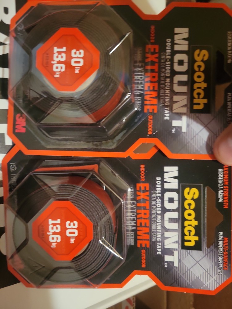 3M Scotch Mount Extreme Double Sided Indoor Outdoor 30 Lbs Lot 2
